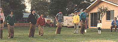 <The Sack Race is on!>